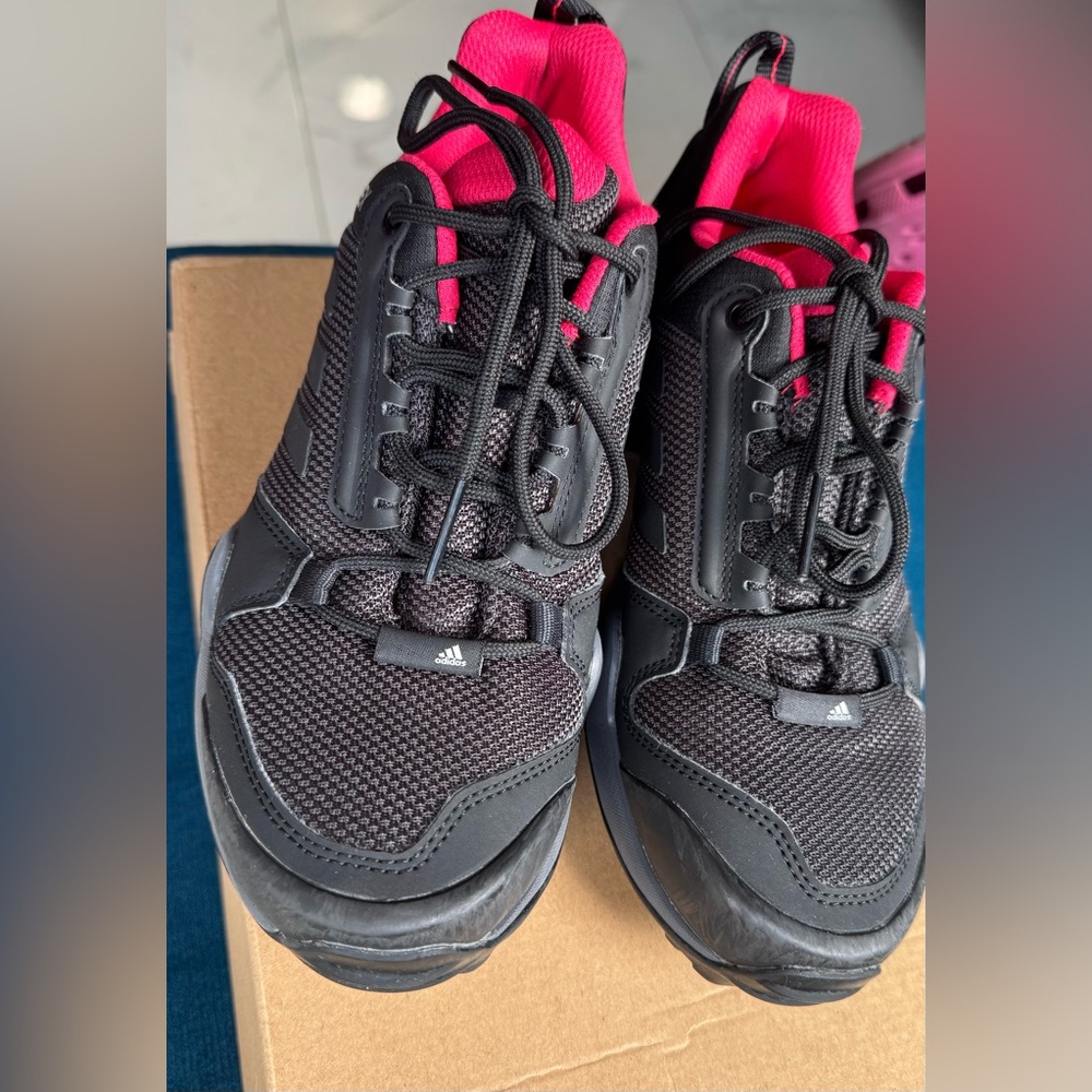 Adidas Black and Red Athletic Shoes with Box